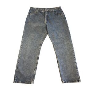 Wrangler Relaxed Fit Jeans Men's 38x30 Blue Denim Style Work Wear